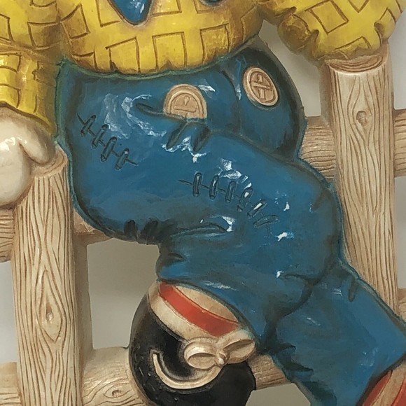 1977 Raggedy Andy Wall Art Hanging Bobbs-Merrill Company plastic 12" x 8" - Picture 4 of 12